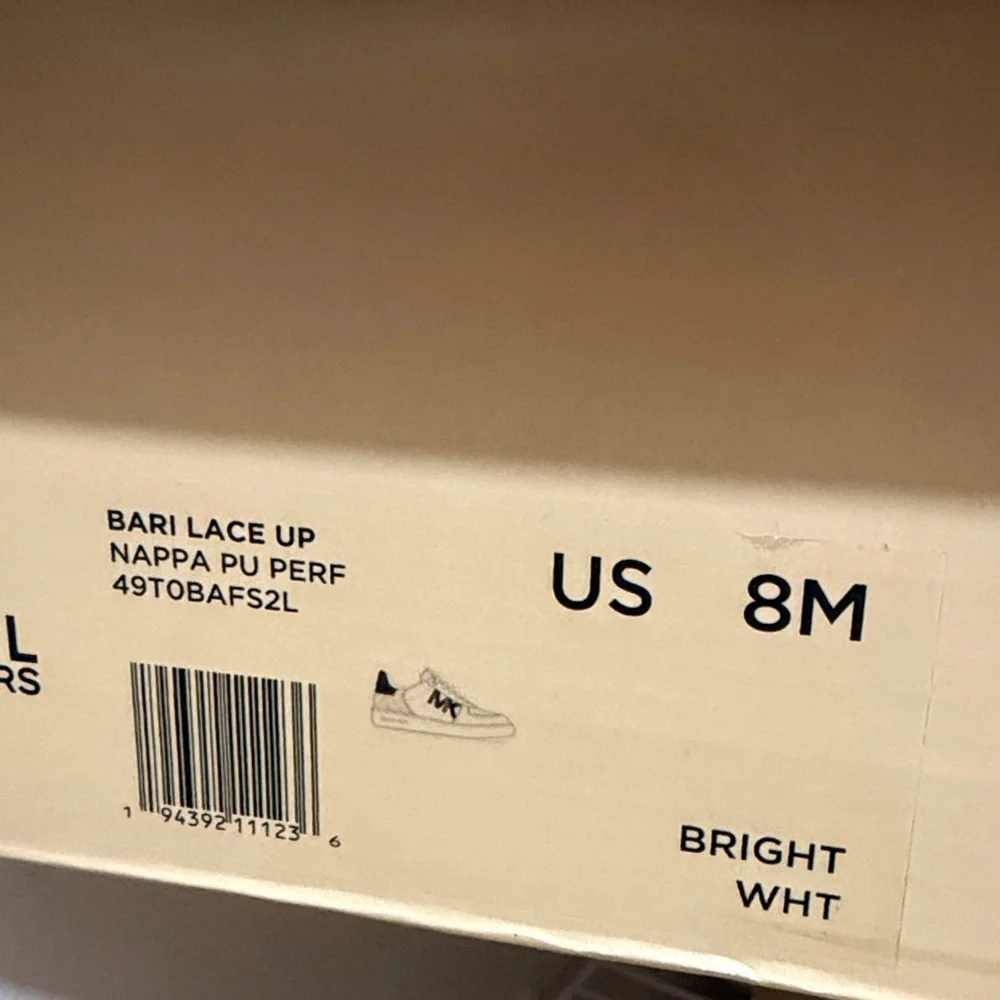 Michael Kors White and Black Logo Signature Sneakers
